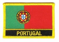 Flaggen AufnäHer Patch Portugal Schrift Fahne Flagge