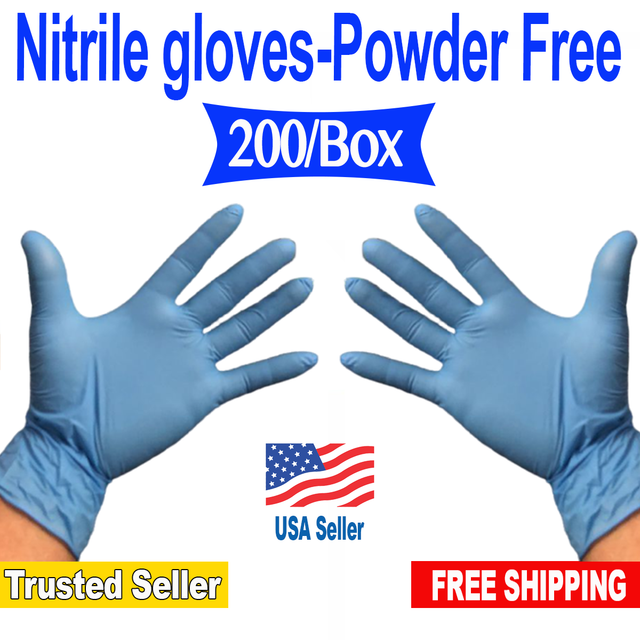 Life Guard 200/box Nitrile Gloves Powder Free Exam Food service Sm