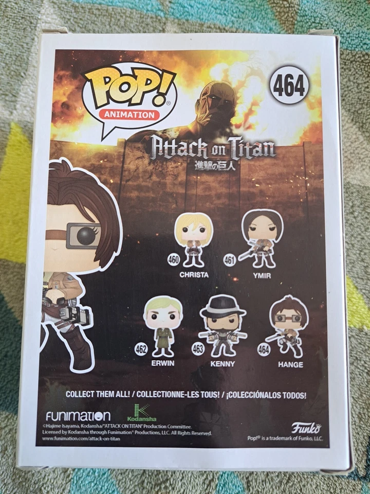 Hange Pop 464 - Anime - Attack on Titan Funko Pop! Vinyl 2018 Vaulted+Protector - Image 3 of 4