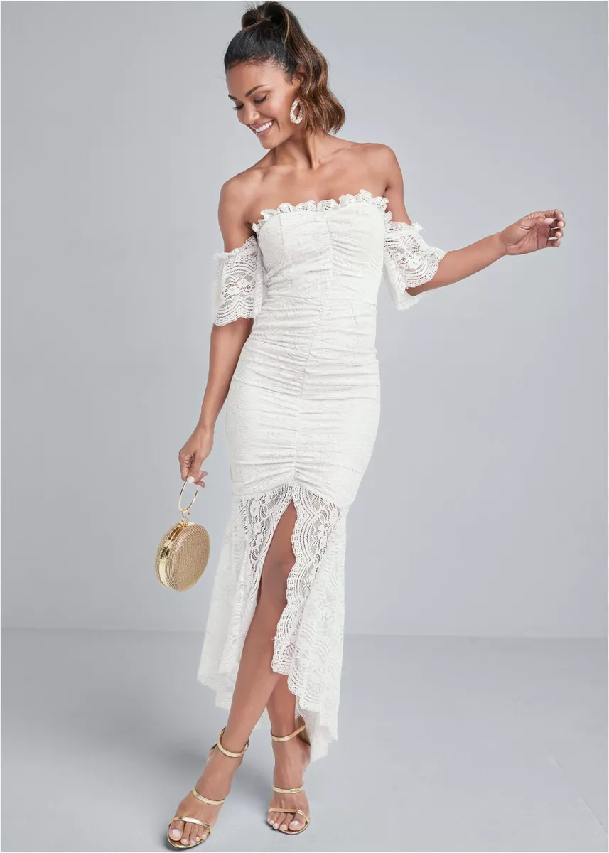 Venus white lace clearance dress