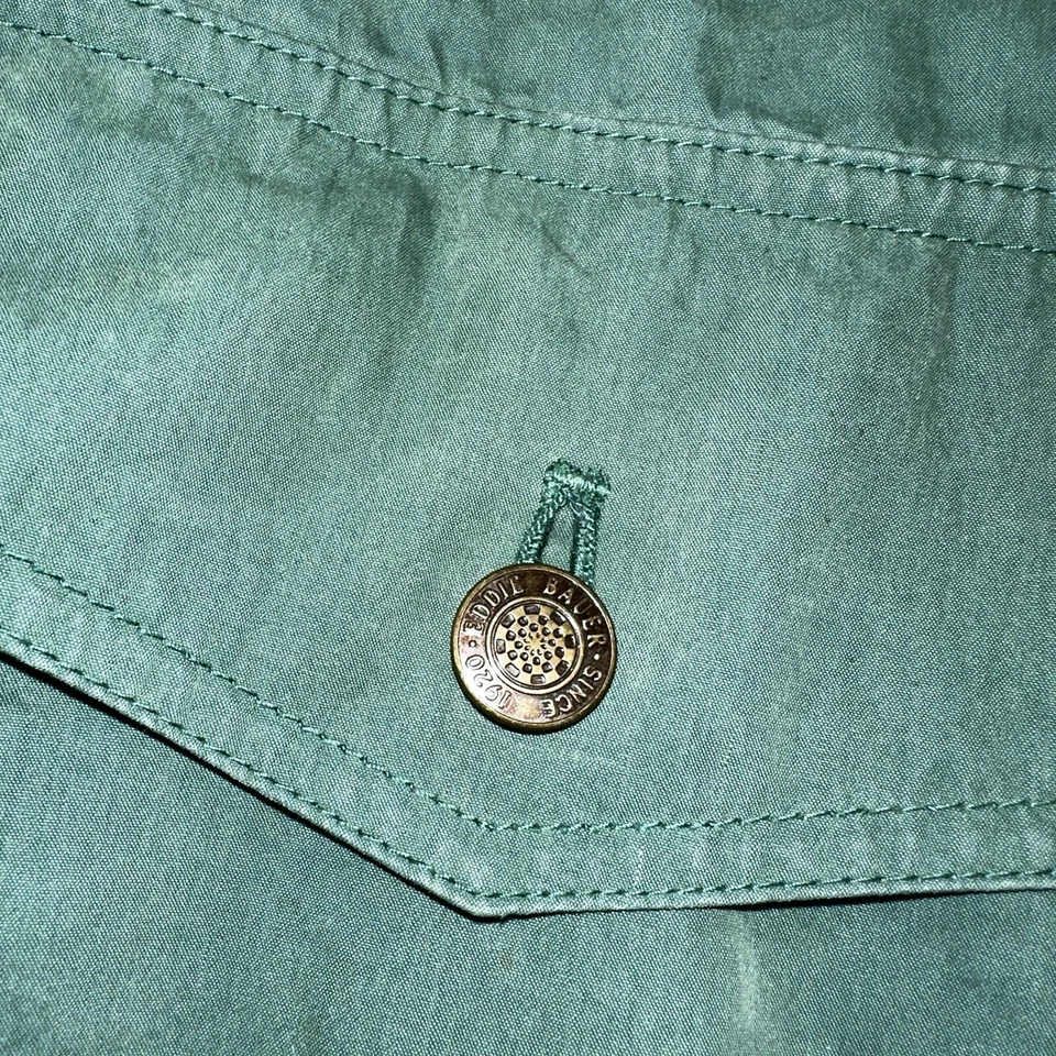 Eddie Bauer VTG Jacket L Full Zip Garden Chore Faded 1980s 80s Rare Coat Hiking - Image 2 of 4