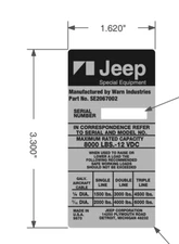 Warn Industries Winch Decal / Sticker
