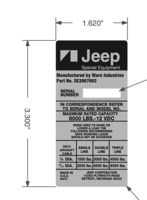 Warn Industries Winch Decal / Sticker | eBay