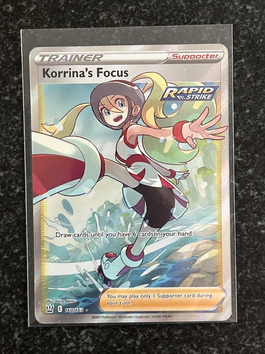 Pokemon TCG Battle Styles Korrinas Focus 160/163 Full Art Trainer