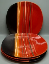 Home Trends BAZAAR RED Dinner Plate set of FOUR