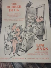 Bohemian Grove/Club 1973 Low Jinks Performance Poster For THE RUBBER DUCK