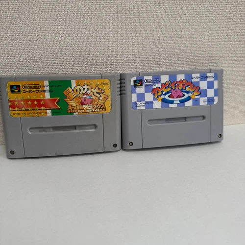 Lot 2 Hoshi no Kirby Deluxe Star Bowl Dream Course SFC Super Famicom SNES Japan