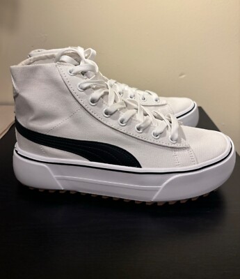 PUMA Kaia Mid Size 8  Platform White with Black Brand New Women's Shoes