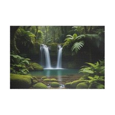    Jungle Waterfall Puzzle   Serene Rainforest Stream Jigsaw for Nature Lovers