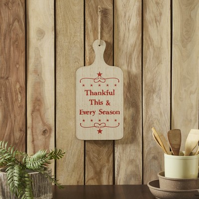 Thankful This & Every Season MDF Cutting Board Sign 18x8x.5