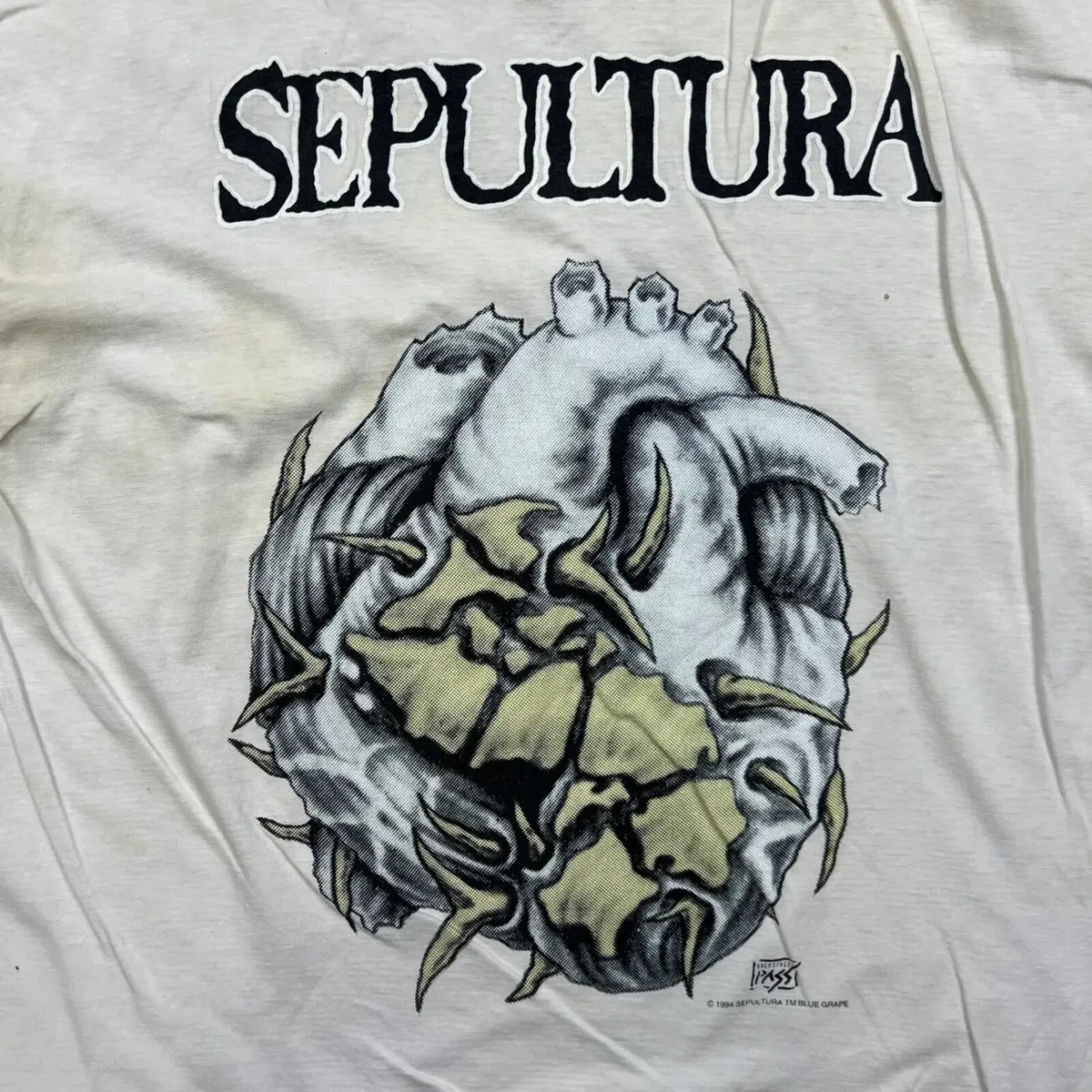 Sepultura CHAOS A.D. TOUR 1994 Tシャツ Vintage 1994 Sepultura Chaos AD Tour T-Shirt – Mills Vintage USA
