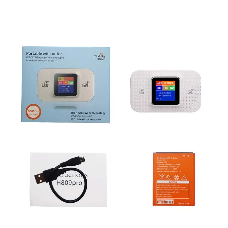 4G Portable WiFi Router 3000mAh Battery Color Display Screen SIM Card Router - Image 2 of 4