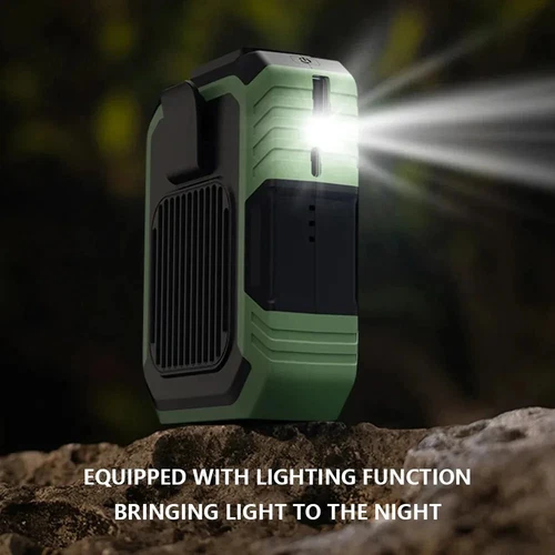 2024 Portable Waist Clip Fan Hanging Cooling Fan USB Rechargeable Power Bank Fan - Picture 7 of 14