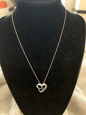 My Sister, My Friend Heart Pendant Chain Sterling 925 16  
