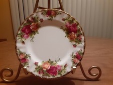 4- 1962 Royal Albert England Country Roses Bread & Butter Plates 6.25