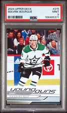 2024-25 UD Serie 1 Mavrik Bourque #215 Young Guns PSA 9 Mint