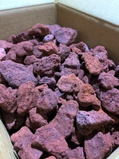 25LB Red Volcanic Lava Rock Aquarium Rocks Fish Tank Reptile Terrarium BBQ ✅