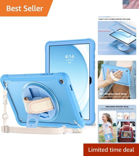 Kids Shockproof Case for Galaxy Tab A9 Plus 11 Inch - Stylish Blue Protection