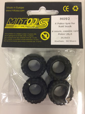 Mitoos M092 Poker Tyres for Raid Trucks x 4 26.5 x 11mm Med 30 Shore