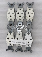 LEVITON Commercial WHITE SINGLE OUTLET 20A 250V spec grade Lot of6
