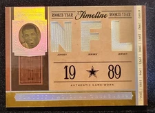 Deion Sanders 2004 National Treasures 1989 Timeline NFL Rookie Year #TL-DS 77/99