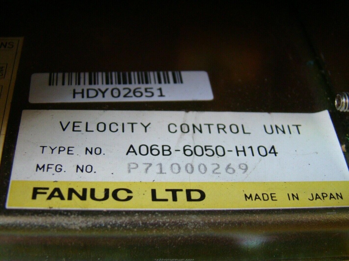 Fanuc, Velocity Control Unit A06B-6050-H104 | eBay Fanuc, Velocity Control Unit A06B-6050-H104 | eBay