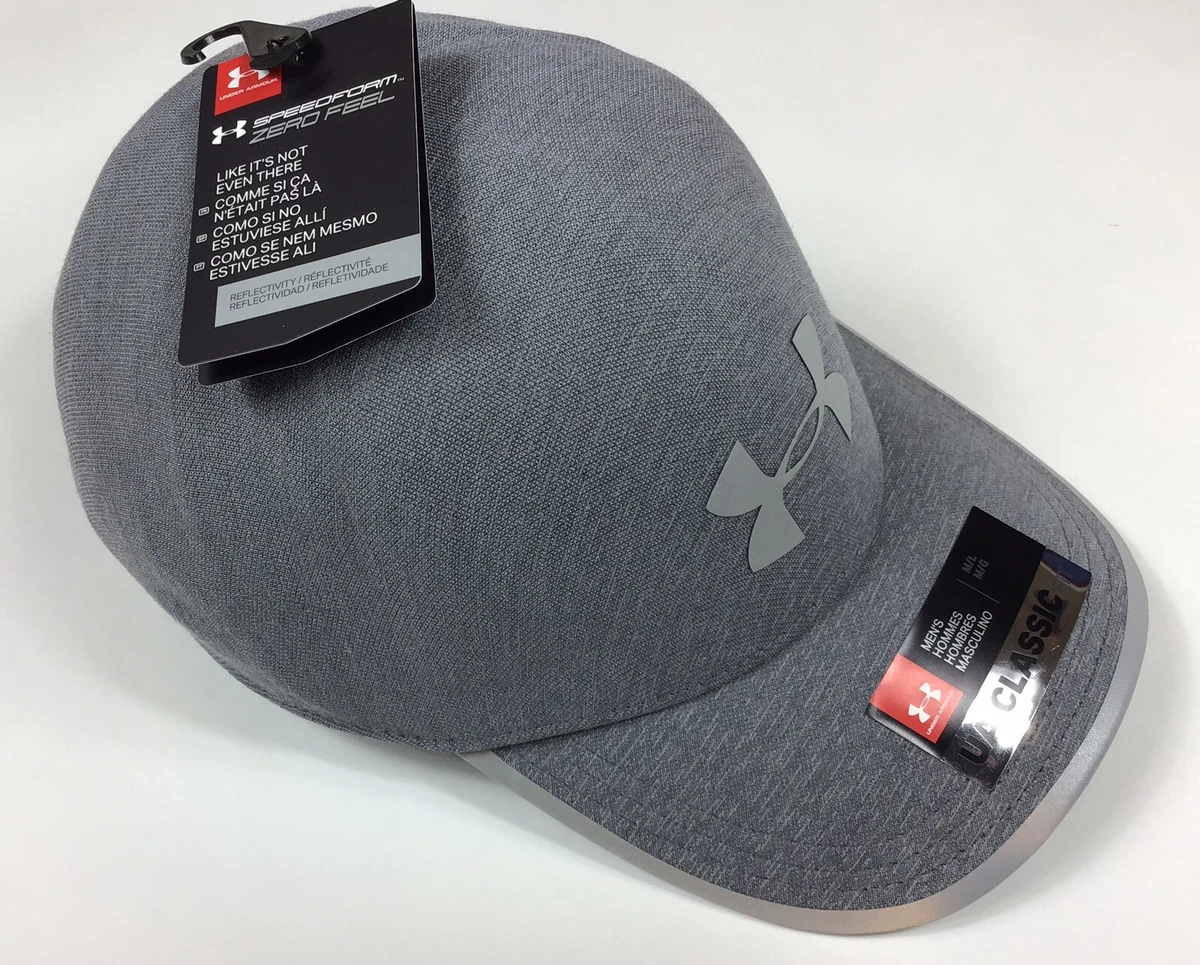 Under Armour Mens Cap Gray M/L Flash 1 Panel Baseball Hat 1305014