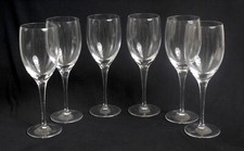Lenox Crystal Fantasy Clear Water Goblet USA Smooth Stem Blown Glass Set 6