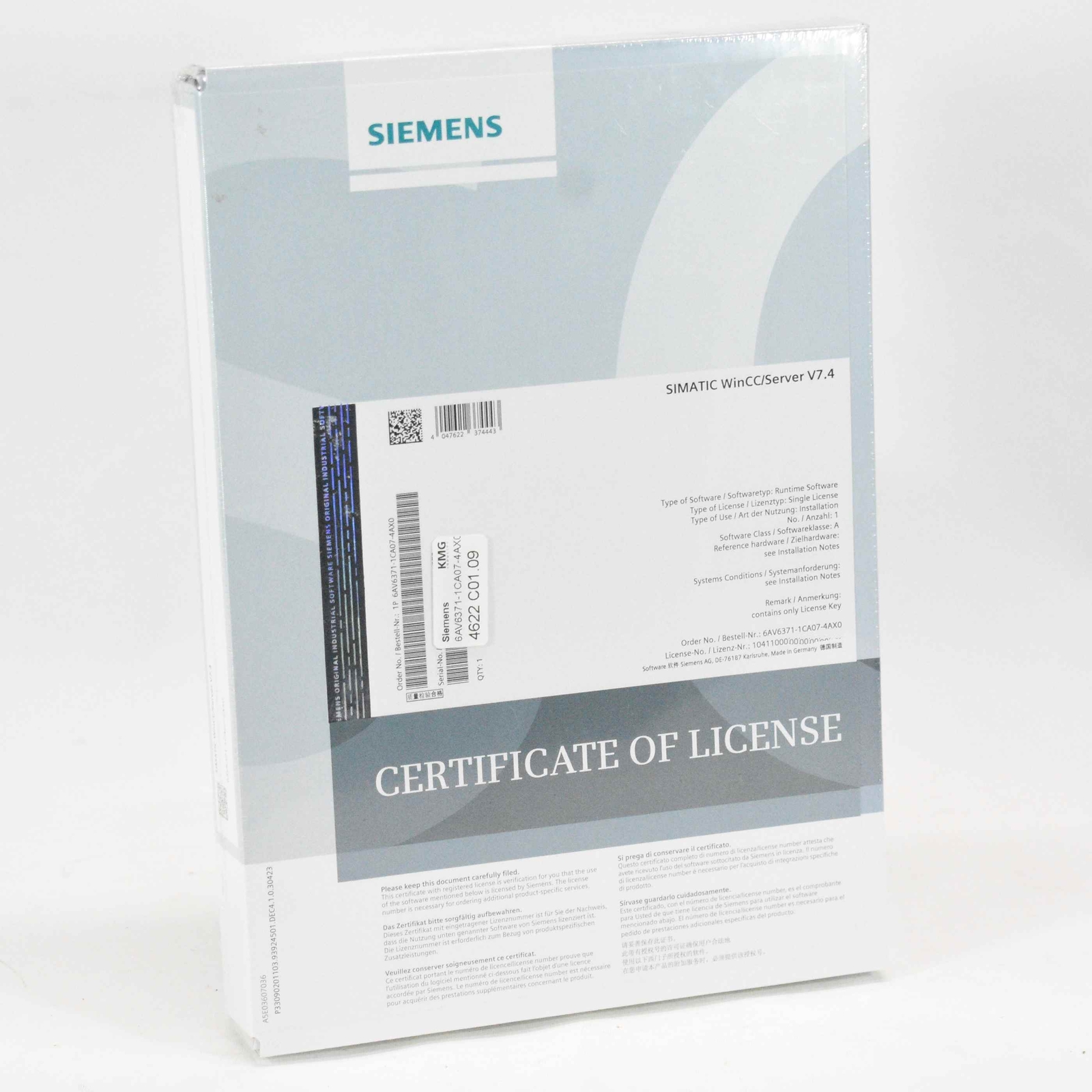 Siemens SIMATIC WinCC/Server V7.4, 6AV63711CA074AX0 new eBay