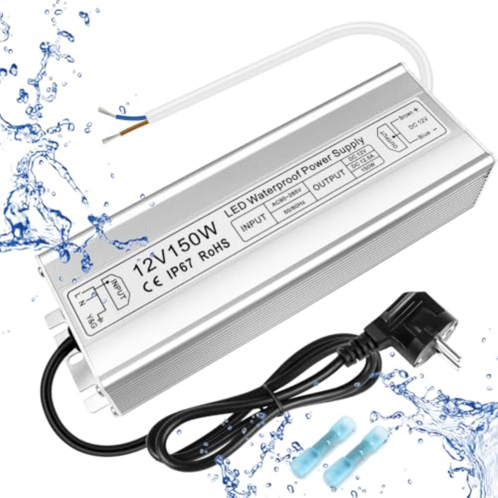inShareplus Trasformatore LED 12 V 2,5 A 30 W IP67 impermeabile LED driver 12 V,