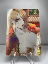 Power Chainsaw Man Engraved Holo Sexy Goddess Anime Waifu ACG Card