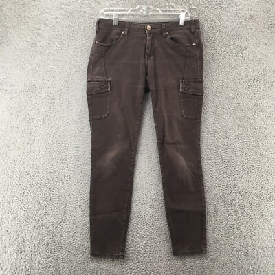 Cabi Cargo Skinny Jeans Womens (Actual 32x29) Brown Low