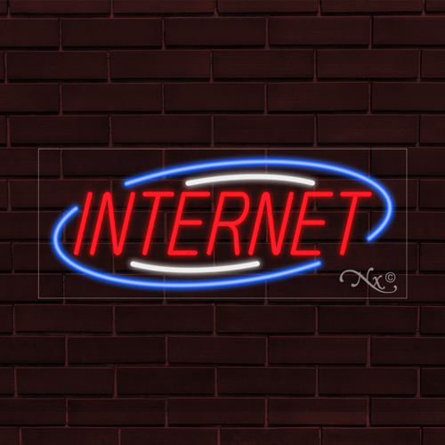 NEU "INTERNET" mit RAND 30x12x1 ZOLL LED FLEX FENSTER/WAND INNEN SCHILD 30816 - Bild 1 von 1