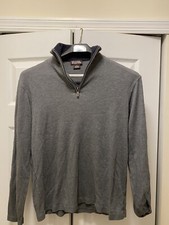 Mens Half Zip Mock Neck Sweater Size Small