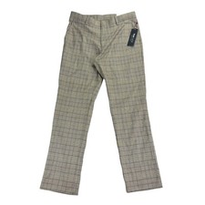 Tommy Hilfiger Mens TH Flex Tate Modern Fit Stretch Dress Pants Brown 32x30