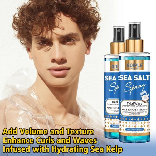 Sea Salt Spray for Natural Hair Men & Women, Texture Adds Volume 6.8 floz PCS 2