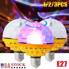 E27 LED Disco Ball Light Party RGB Stage Lihgt Bulb DJ Rotating Strobe Ball Lamp