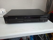 Sony CDP-291 CD Player Black, Stereo RCA Outputs, Headphone Jack