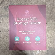 Nurse  Nourish Breast Milk Storage Tower Pouch Pink Holds 64 oz Freeze Flat