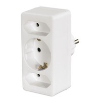 Hama Multistecker, 3-Fach, 2 Euro/1 Schutzkontakt-Kupplung, Weiß #1907351