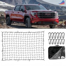 For Gmc Sierra 1500 2500 4x6 Stretches To 8x12 Truck Bed Cargo Net Elastic