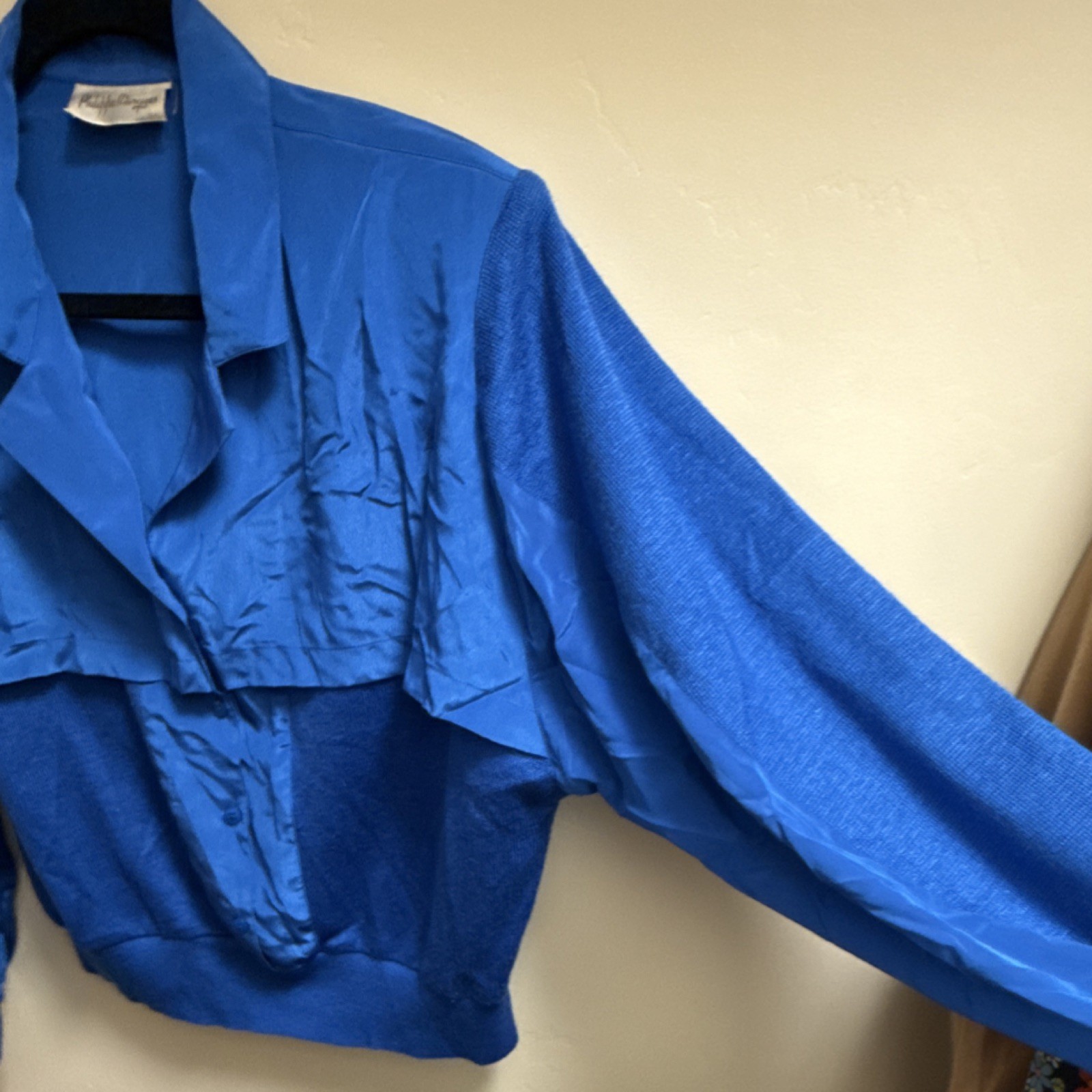 Philippe Marques Blue Collared Button-Up Long Sle… - image 4