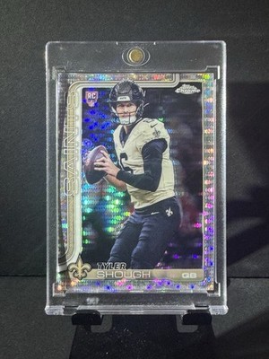 2025 TOPPS CHROME FOOTBALL TYLER SHOUGH RC SSP PULSAR REFRACTOR