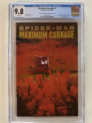 Spider-Man Maximum Carnage # 1 - Mexico Foil - Bill Sienkiewicz - CGC 9.8