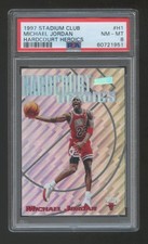 PSA 8  Michael Jordan 1997 STADIUM CLUB HARDCOURT HEROICS FOILS CARD SP #H1  HOF