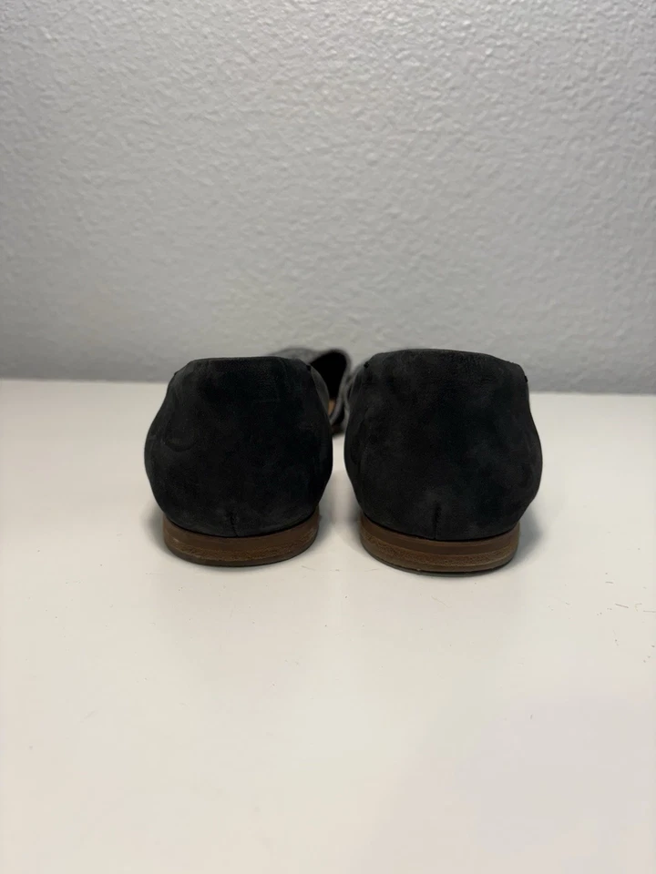 Women's TOMS Jutti D'Orsay Navy Canvas Blue Point Flats Slip On Shoes Sz W9 - Image 3 of 4