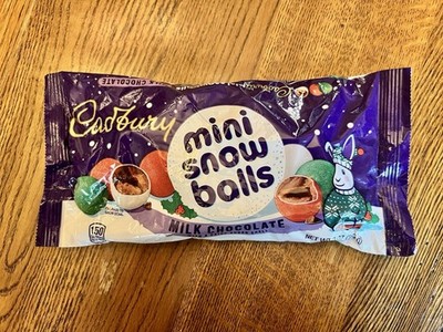 Cadbury Mini Snowballs Milk Chocolate Christmas Candy 9oz Holiday Treat