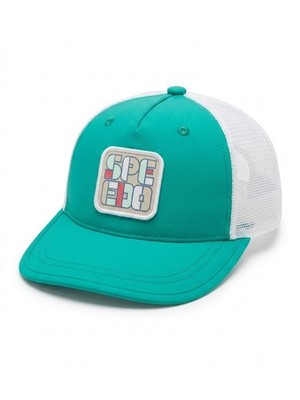 Speedo Kids Trucker Hat Aqua White Mesh Snapback Baseball Cap | NEW