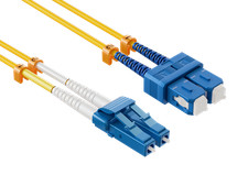 4m SC to LC Fiber Patch Cable Single Mode OS2 9/125 Duplex Yellow