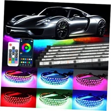 Car Underglow Neon Accent Strip Lights, 6PCS RGB LED Under Glow Light Kit for 
